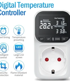 Termostato enchufe controlador temperatura digital