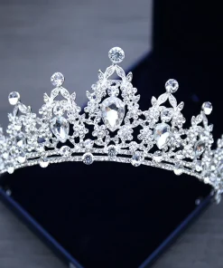 Tiara nupcial de cristal para cabello de boda