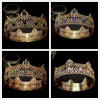 Tiara redonda nupcial de rey para hombre