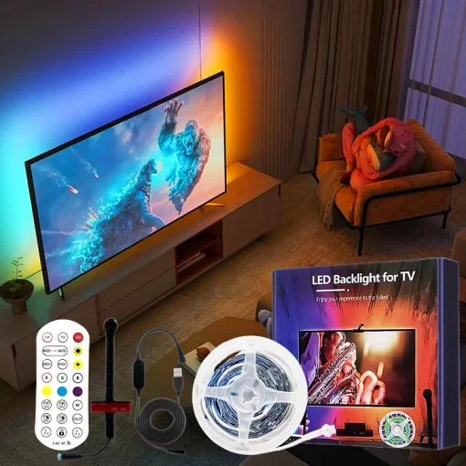 Tira LED Ambiente TV 5V USB RGBIC