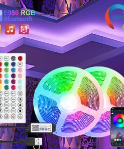 Tira LED RGB 5050 Bluetooth Decoración Habitación Luz LED