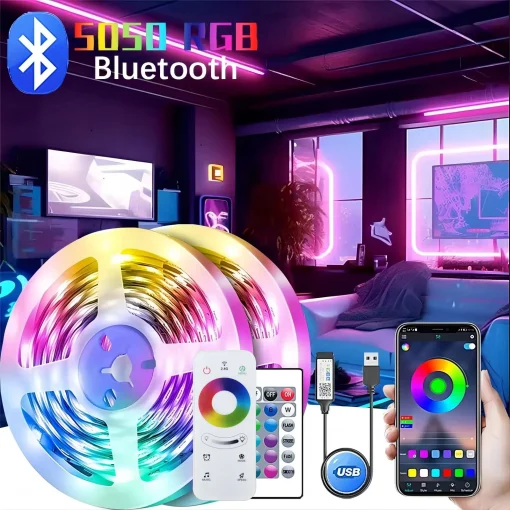 Tira LED RGB 5050 con lámpara LED Bluetooth