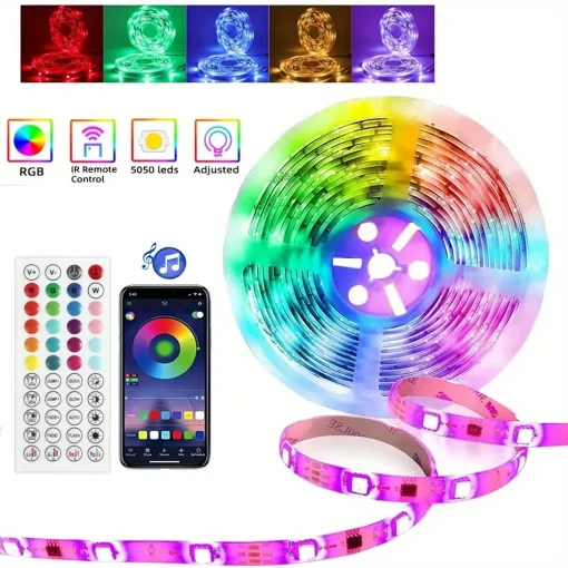 Tira LED RGB USB con control de aplicación de 50 cm