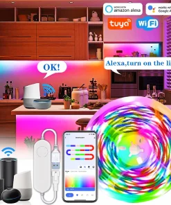 Tira LED TUYA RGBIC Wi-Fi inteligente, 5 V USB