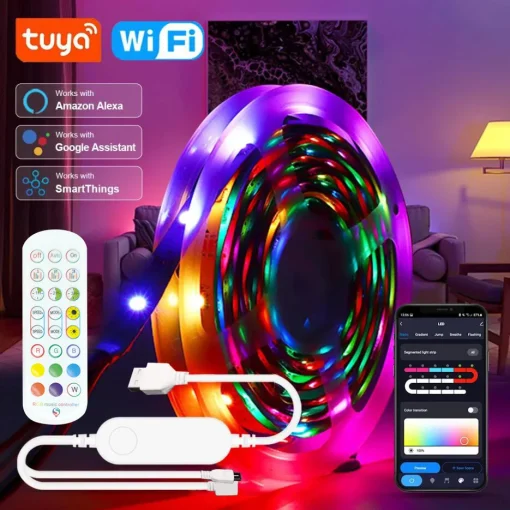 Tira LED USB 1-30M, 100ft, control Tuya