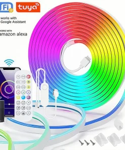 Tira LED neón RGB 5V USB 5M impermeable WiFi