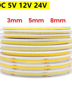 Tira de LED COB DC 5V 12V 24V 320 384 480 528 LEDm