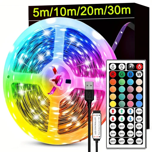 Tiras LED RGB de 50 cm con control remoto