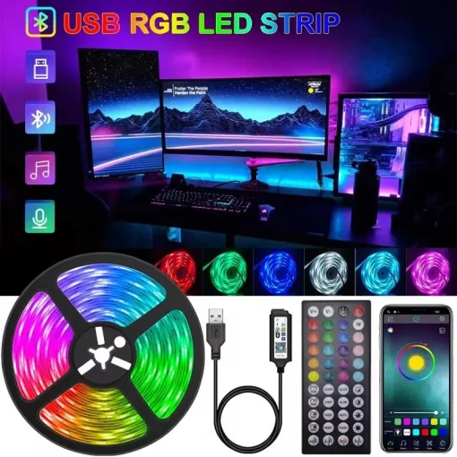 Tiras LED de 20 m, 5 Volt, RGB, 5050