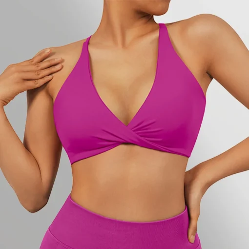 Top halter yoga corto mujer