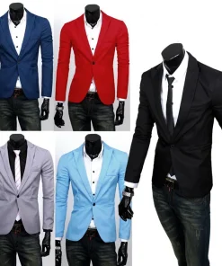 Trajes de corte fino coreanos para hombre