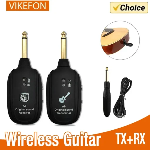 Transmisor y Receptor inalámbrico para guitarra 50M UHF VIKEFON