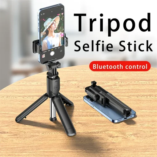 Trípode extensible con palo para selfies BT inalámbrico