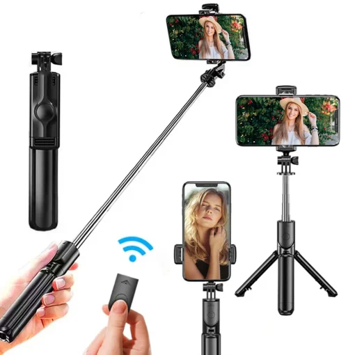 Trípode extensible con palo selfie inalámbrico