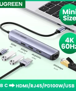 UGREEN USB C Hub 4K 60Hz HDMI RJ45