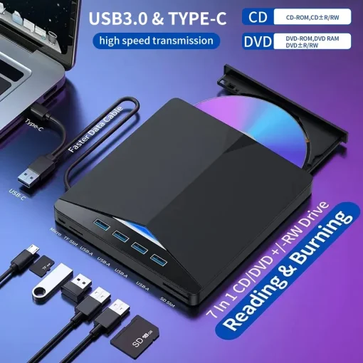 Unidad Externa de DVD 7 en 1