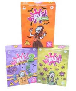 VIRUSVIRUS2 Tarjetas Juego de cartas, ¡Virus!¡Virus!2 Edición Especial Halloween - Juego de mesa interactivo para familias