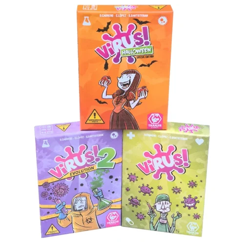 VIRUSVIRUS2 Tarjetas Juego de cartas, ¡Virus!¡Virus!2 Edición Especial Halloween - Juego de mesa interactivo para familias