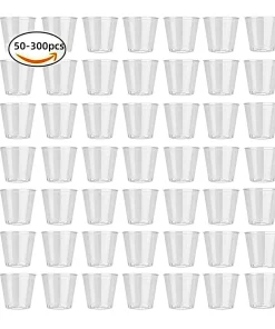 Vasos desechables ecológicos de plástico transparente