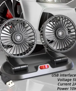 Ventilador de Coche USB de Viento Ajustable