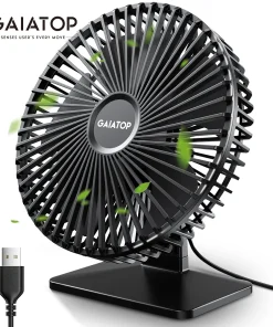 Ventilador de escritorio GAIATOP, portátil USB, ajustable 90°