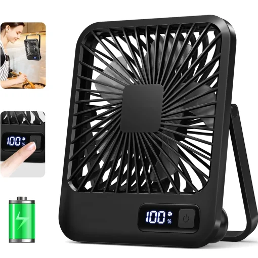 Ventilador de mesa USB portátil recargable