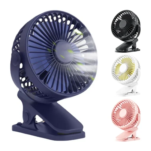 Ventilador portátil mini de mano con clip USB Ventilador eléctrico de escritorio silencioso