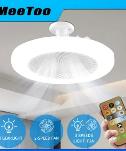 Ventiladores de techo con Mando y Lámpara LED Ventilador E27