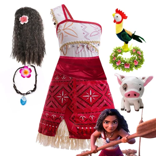 Vestido de Moana Niña Princesa Halloween