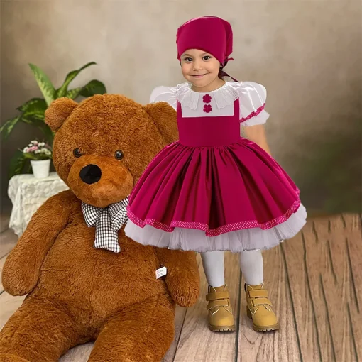 Vestido de fiesta para niñas Masha y el oso