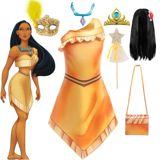 Vestido de niña Pocahontas princesa india