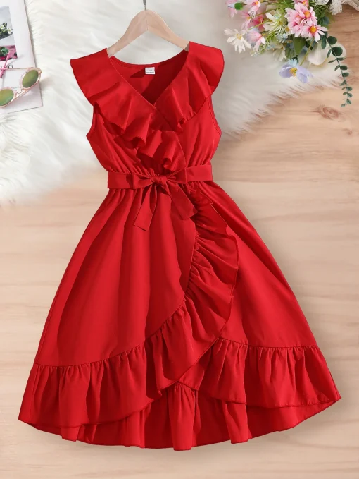 Vestido de niña Verano Nuevo Estilo Mediano y Grande