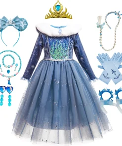 Vestido de princesa Elsa de Frozen 2024 de Disney