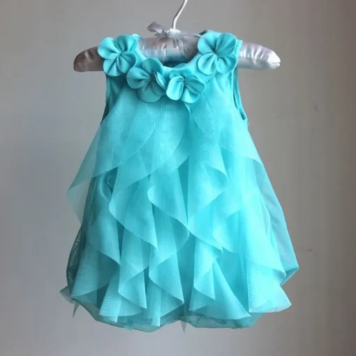 Vestido de verano de gasa sin mangas para niñas