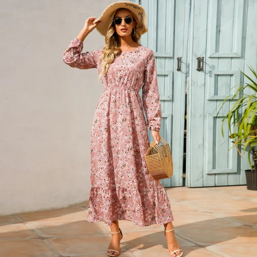 Vestido largo bohemio de primavera-verano 2023 para mujer