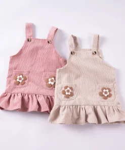 Vestido tirantes con flores para bebés