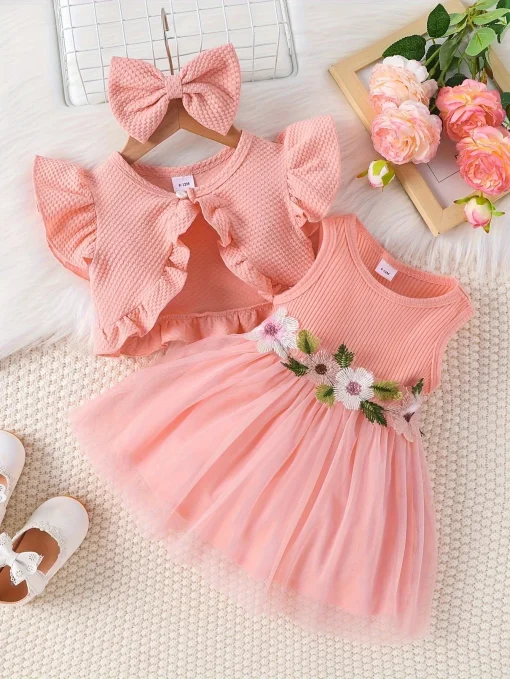 Vestido veraniego estilo bebé con flores