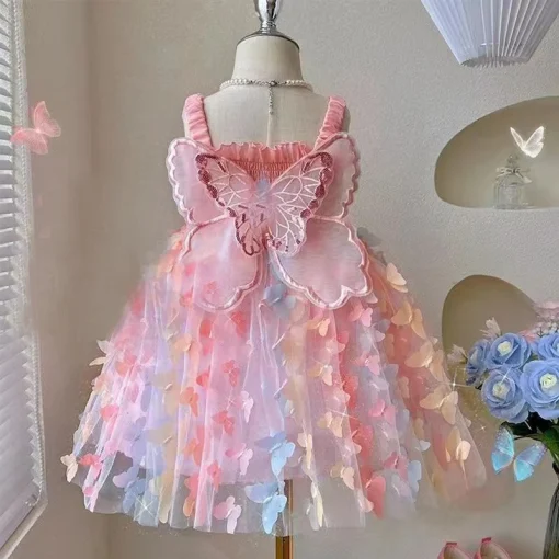 Vestidos de Fiesta para Bebés Niñas Mariposas de Verano