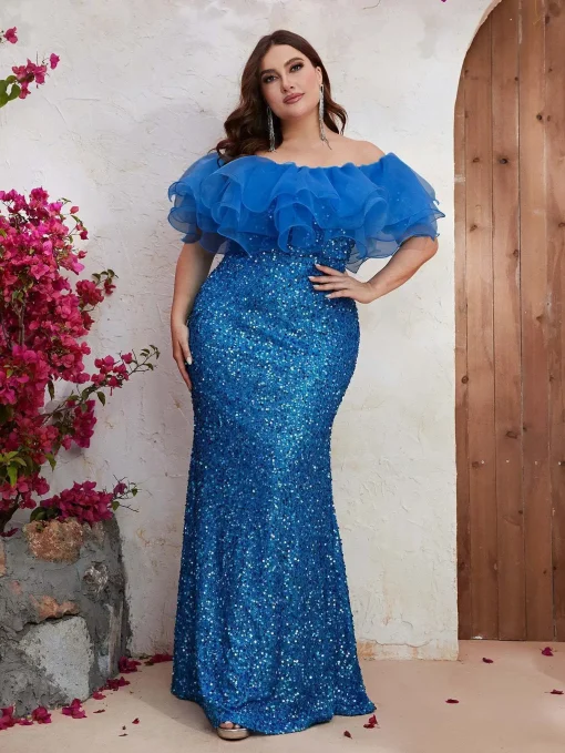 Vestidos de fiesta de boda para mujeres de talla grande