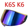 Visera de casco K6S, protección solar, lentes