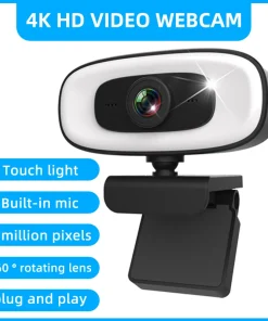 Webcam micro 4K para PC Webcam 2K mini para portátiles Live Streaming