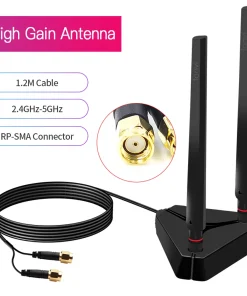 WiFi Conector Antena RP-SMA Macho Banda Dual