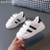 Zapatillas Infantiles Diseño Moda Niños Blanco Antideslizantes Casual Gancho Transpirables Exteriores