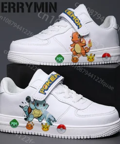 Zapatillas Pikachu Charmander para niños y niñas, calzado casual deportivo de moda para correr, para niños de 7 a 18 años