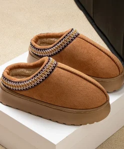 Zapatillas algodón casa Invierno parejas gruesa