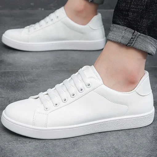 Zapatillas blancas de moda primavera hombre estilo coreano