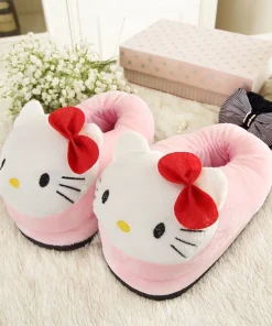 Zapatillas cálidas de algodón Hello Kitty