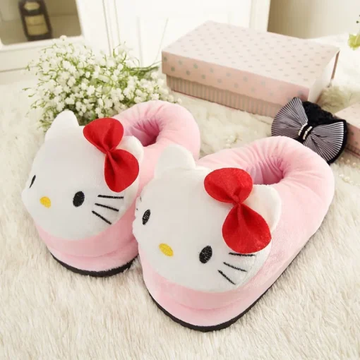 Zapatillas cálidas de algodón Hello Kitty