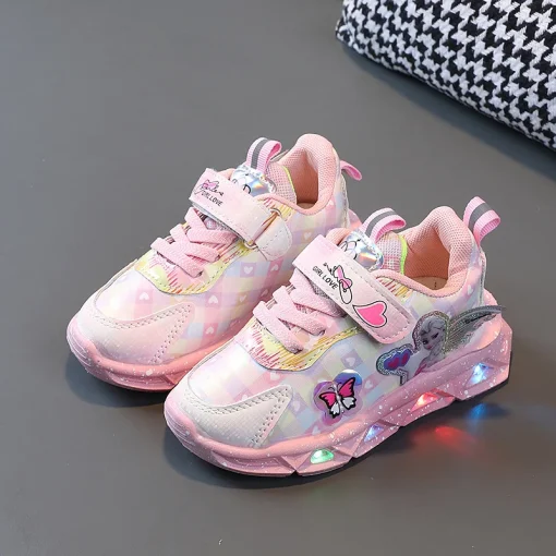 Zapatillas casual para niñas Disney con luz LED