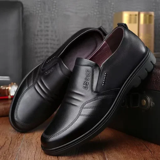 Zapatillas casuales de piel para hombre